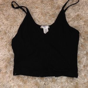 Plain Black Crop top